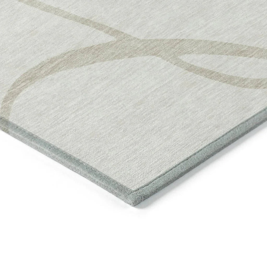 Mirelle Ivory Washable Indoor-Outdoor Rug-Outdoor Rugs-LOOMLAN Rugs-LOOMLAN
