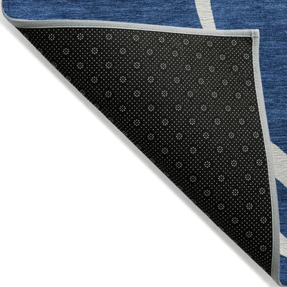 Mirelle Navy Washable Indoor-Outdoor Rug-Outdoor Rugs-LOOMLAN Rugs-LOOMLAN