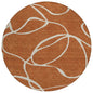 Mirelle Orange Washable Indoor-Outdoor Rug-Outdoor Rugs-LOOMLAN Rugs-8' x 8'-LOOMLAN