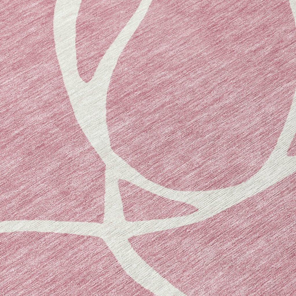 Mirelle Pink Washable Indoor-Outdoor Rug-Outdoor Rugs-LOOMLAN Rugs-LOOMLAN