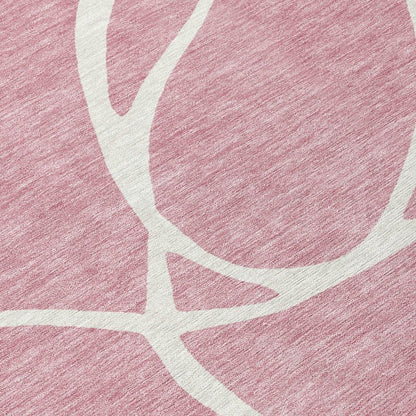 Mirelle Pink Washable Indoor-Outdoor Rug-Outdoor Rugs-LOOMLAN Rugs-LOOMLAN
