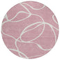 Mirelle Pink Washable Indoor-Outdoor Rug-Outdoor Rugs-LOOMLAN Rugs-8' x 8'-LOOMLAN