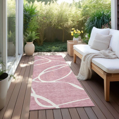 Mirelle Pink Washable Indoor-Outdoor Rug-Outdoor Rugs-LOOMLAN Rugs-LOOMLAN
