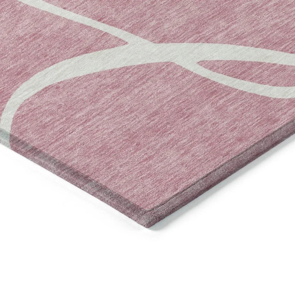Mirelle Pink Washable Indoor-Outdoor Rug-Outdoor Rugs-LOOMLAN Rugs-LOOMLAN