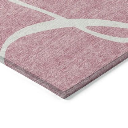 Mirelle Pink Washable Indoor-Outdoor Rug-Outdoor Rugs-LOOMLAN Rugs-LOOMLAN