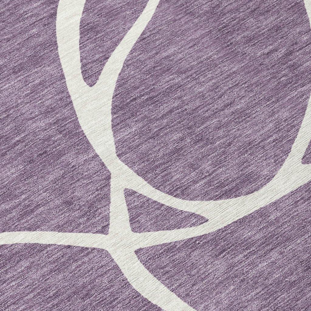 Mirelle Purple Washable Indoor-Outdoor Rug-Outdoor Rugs-LOOMLAN Rugs-LOOMLAN