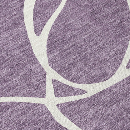 Mirelle Purple Washable Indoor-Outdoor Rug-Outdoor Rugs-LOOMLAN Rugs-LOOMLAN