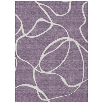 Mirelle Purple Washable Indoor-Outdoor Rug-Outdoor Rugs-LOOMLAN Rugs-2'6" x 3'10"-LOOMLAN
