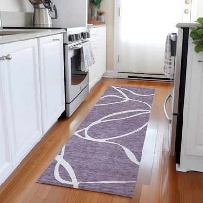 Mirelle Purple Washable Indoor-Outdoor Rug-Outdoor Rugs-LOOMLAN Rugs-LOOMLAN