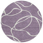 Mirelle Purple Washable Indoor-Outdoor Rug-Outdoor Rugs-LOOMLAN Rugs-8' x 8'-LOOMLAN