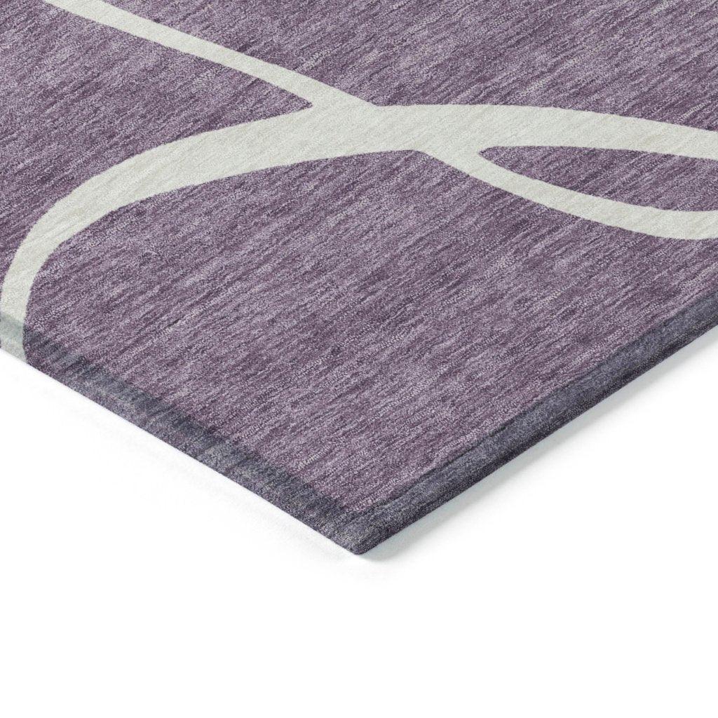 Mirelle Purple Washable Indoor-Outdoor Rug-Outdoor Rugs-LOOMLAN Rugs-LOOMLAN