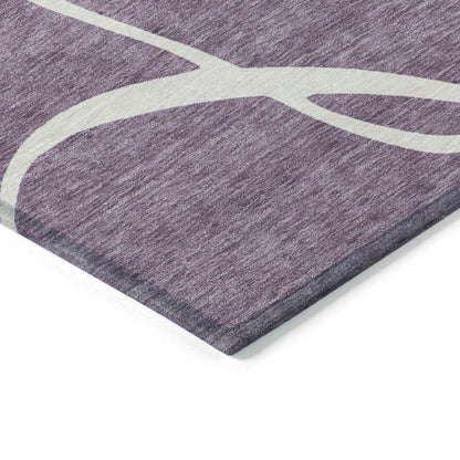Mirelle Purple Washable Indoor-Outdoor Rug-Outdoor Rugs-LOOMLAN Rugs-LOOMLAN