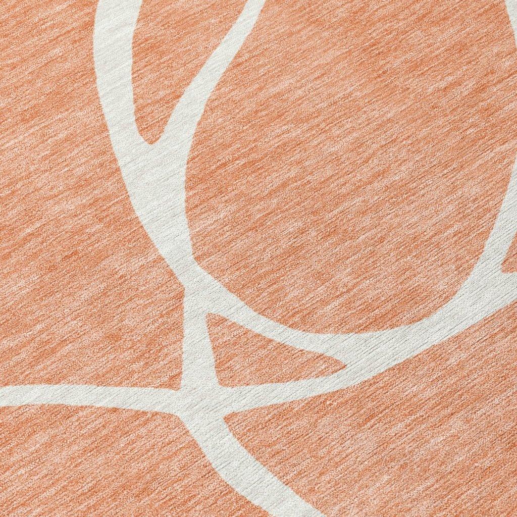 Mirelle Salmon Washable Indoor-Outdoor Rug-Outdoor Rugs-LOOMLAN Rugs-LOOMLAN