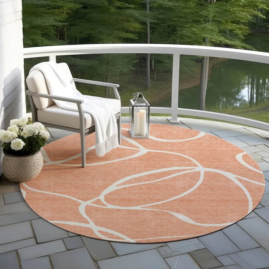 Mirelle Salmon Washable Indoor-Outdoor Rug-Outdoor Rugs-LOOMLAN Rugs-LOOMLAN