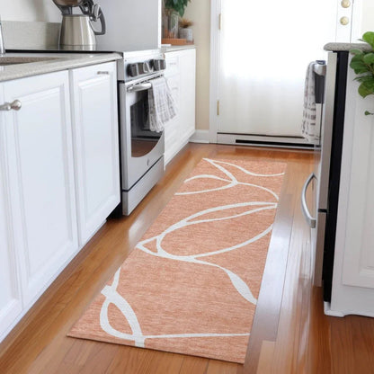 Mirelle Salmon Washable Indoor-Outdoor Rug-Outdoor Rugs-LOOMLAN Rugs-LOOMLAN