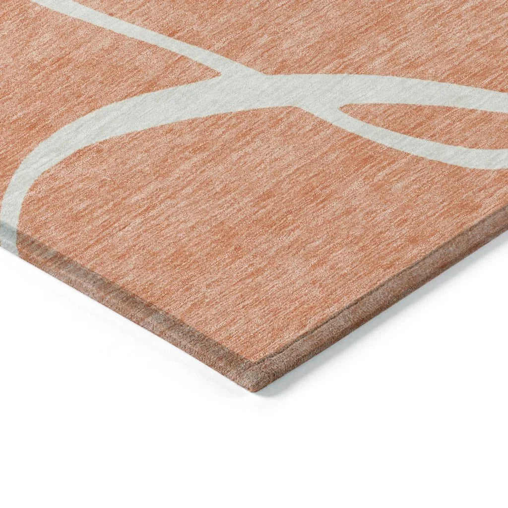 Mirelle Salmon Washable Indoor-Outdoor Rug-Outdoor Rugs-LOOMLAN Rugs-LOOMLAN