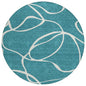 Mirelle Teal Washable Indoor-Outdoor Rug-Outdoor Rugs-LOOMLAN Rugs-8' x 8'-LOOMLAN