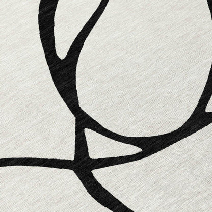 Mirelle White Washable Indoor-Outdoor Rug-Outdoor Rugs-LOOMLAN Rugs-LOOMLAN