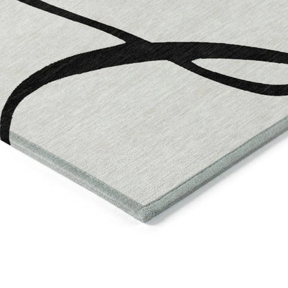Mirelle White Washable Indoor-Outdoor Rug-Outdoor Rugs-LOOMLAN Rugs-LOOMLAN