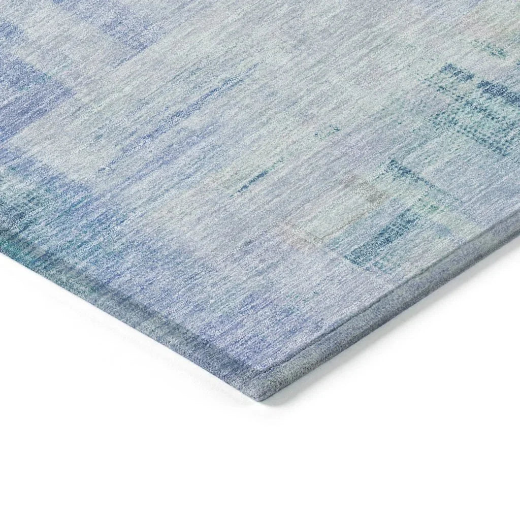Mireya Blue Washable Indoor-Outdoor Rug-Outdoor Rugs-LOOMLAN Rugs-LOOMLAN