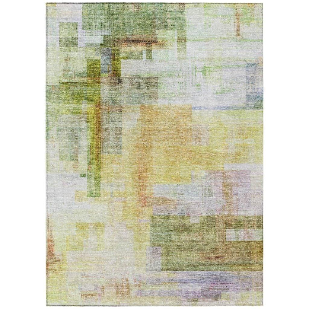 Mireya Green Washable Indoor-Outdoor Rug-Outdoor Rugs-LOOMLAN Rugs-2'6" x 3'10"-LOOMLAN