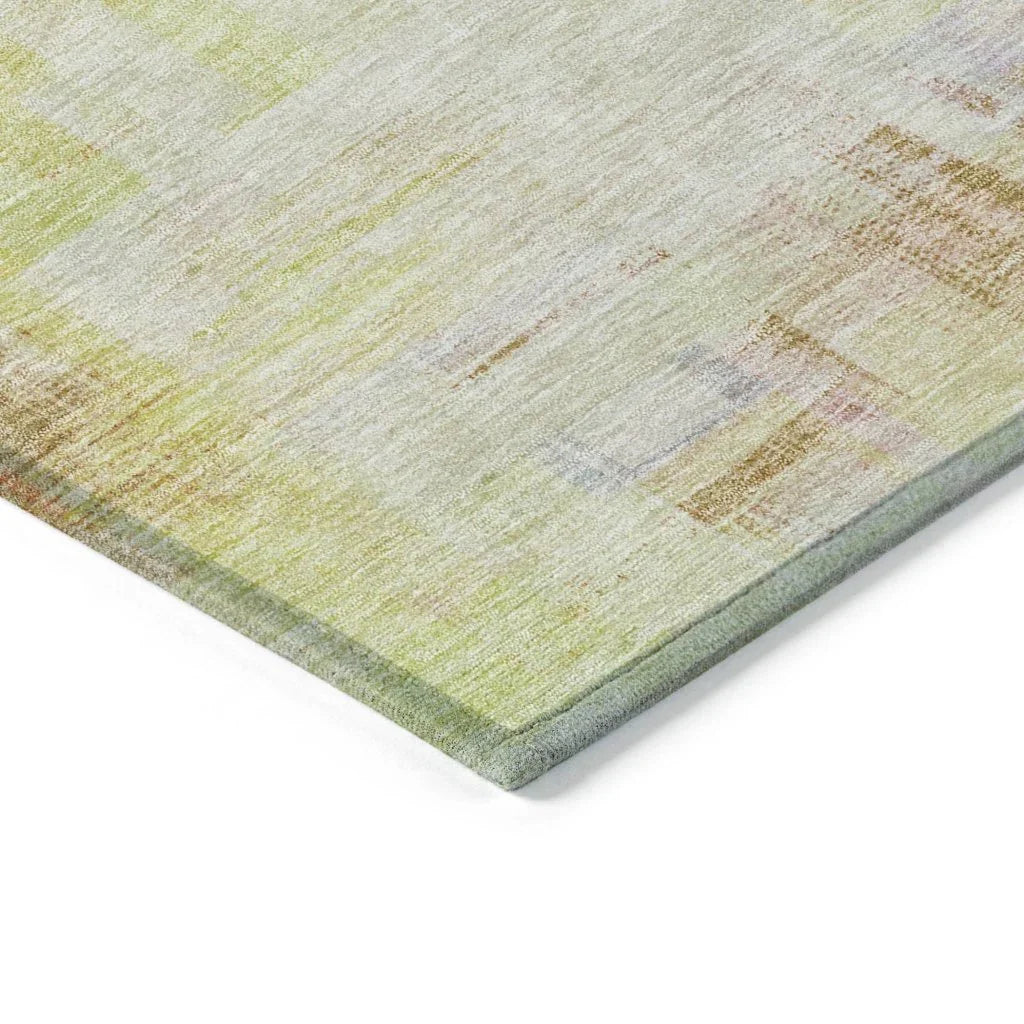 Mireya Green Washable Indoor-Outdoor Rug-Outdoor Rugs-LOOMLAN Rugs-LOOMLAN