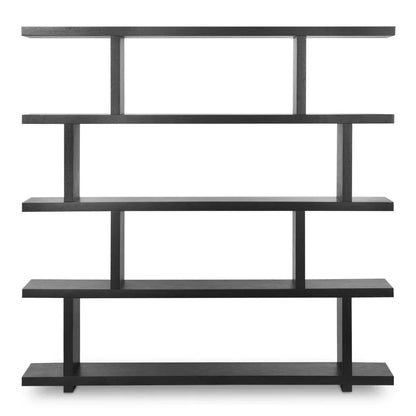 Miri Modern Black Ash Veneer Shelve-Etageres-Moe's Home-LOOMLAN