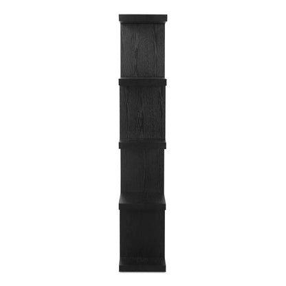 Miri Modern Black Ash Veneer Shelve-Etageres-Moe's Home-LOOMLAN