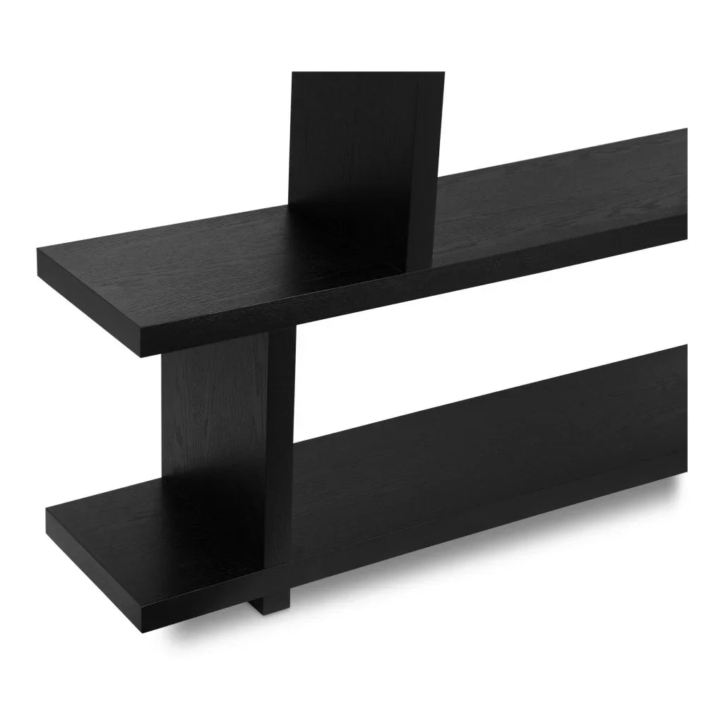 Miri Modern Black Ash Veneer Shelve-Etageres-Moe's Home-LOOMLAN