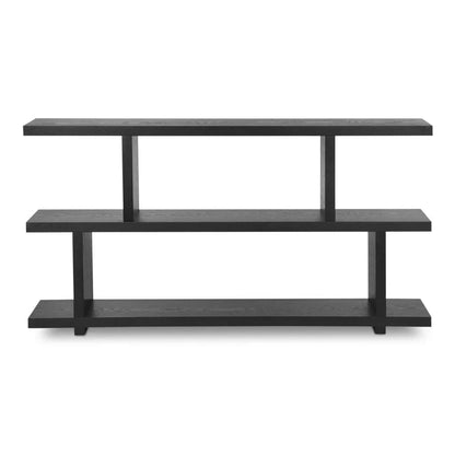 Miri Modern Black Ash Veneer Shelve-Etageres-Moe's Home-LOOMLAN