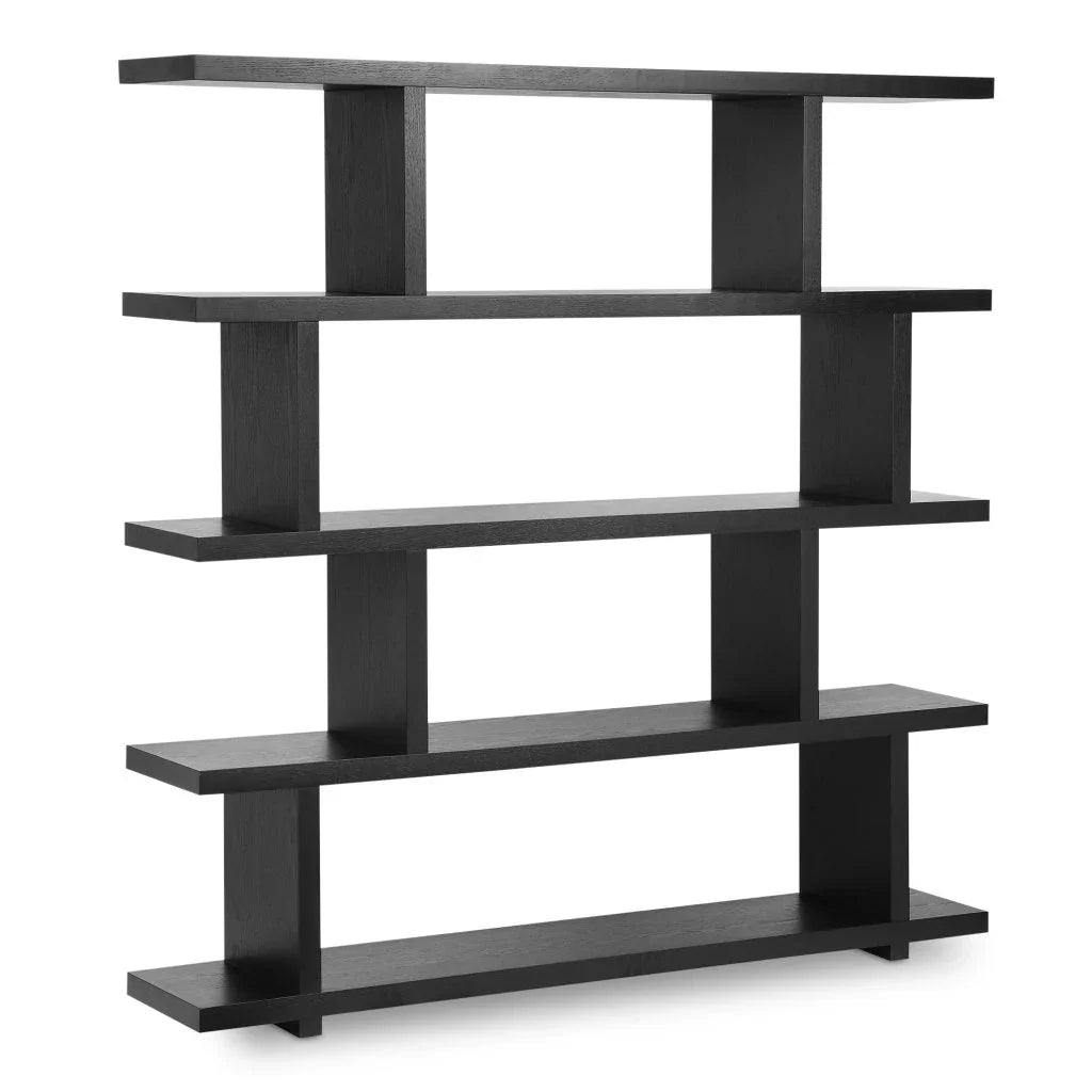 Miri Modern Black Ash Veneer Shelve-Etageres-Moe's Home-Large-LOOMLAN