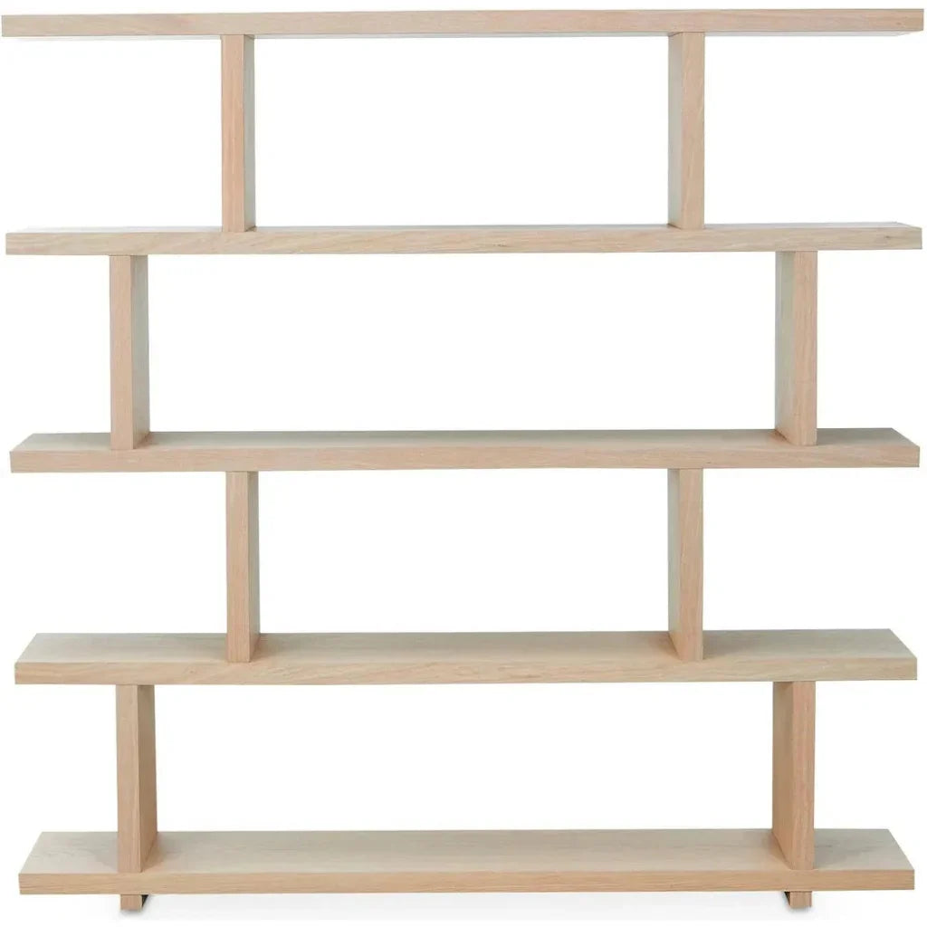 Miri Veneer Light Brown Shelf 5 Levels of Space-Etageres-Moe's Home-LOOMLAN