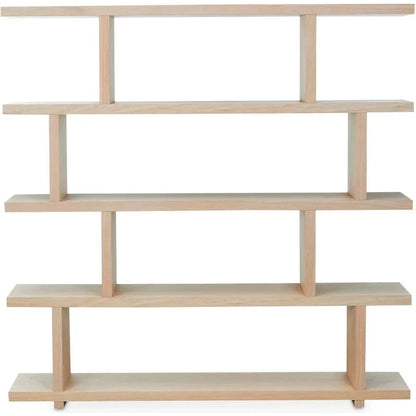 Miri Veneer Light Brown Shelf 5 Levels of Space-Etageres-Moe's Home-LOOMLAN