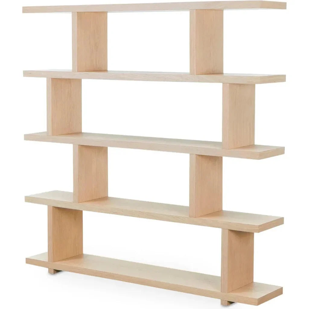 Miri Veneer Light Brown Shelf 5 Levels of Space-Etageres-Moe's Home-LOOMLAN