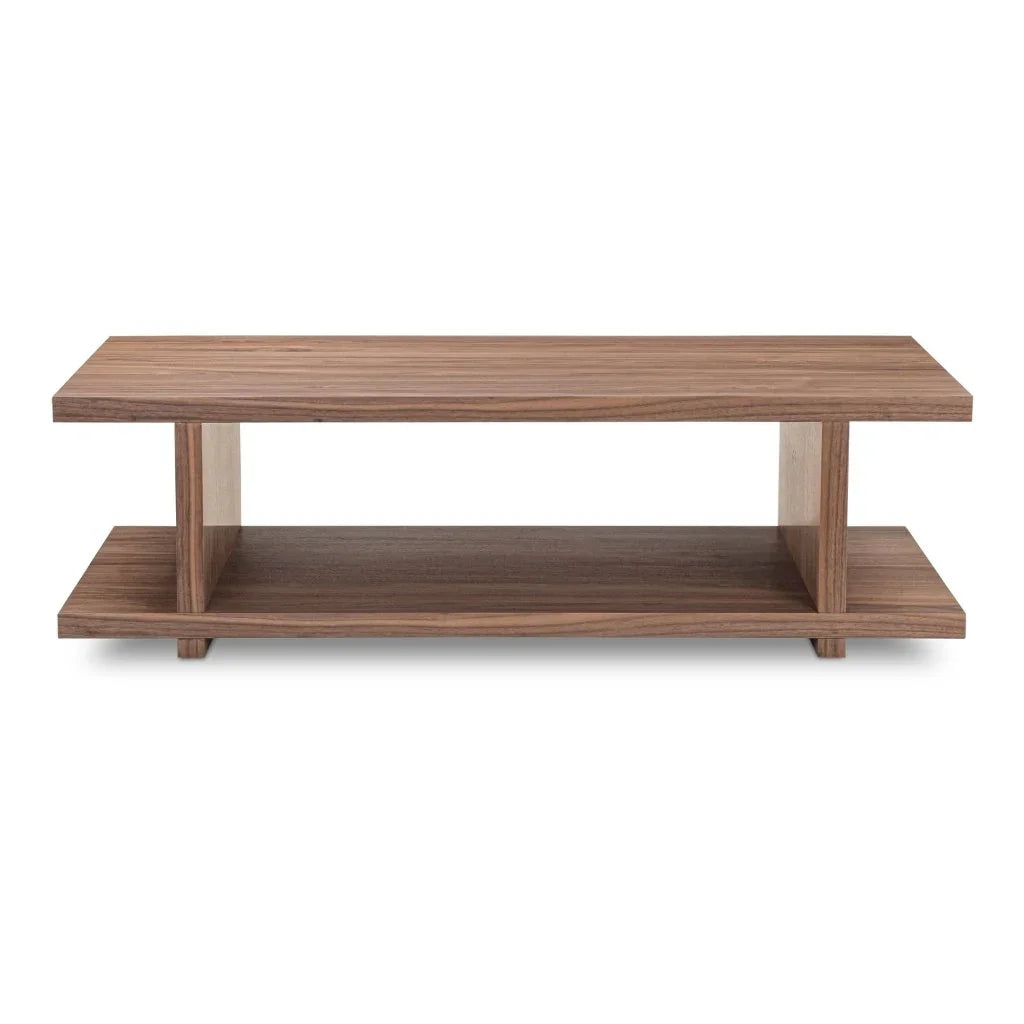 Miri Walnut Veneer Rectangular Coffee Table - LOOMLAN - Moe's Home - Coffee Tables