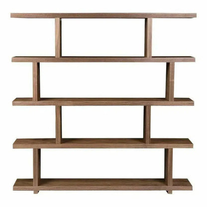 63 in Shelf Large Walnut Brown Contemporary - LOOMLAN - Moe's Home - Etageres