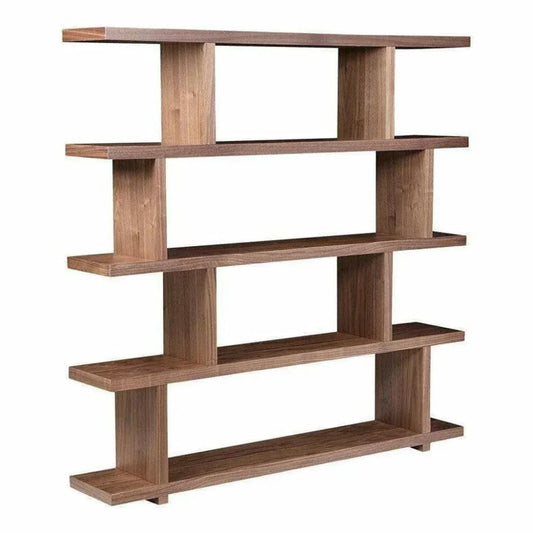 63 in Shelf Large Walnut Brown Contemporary - LOOMLAN - Moe's Home - Etageres