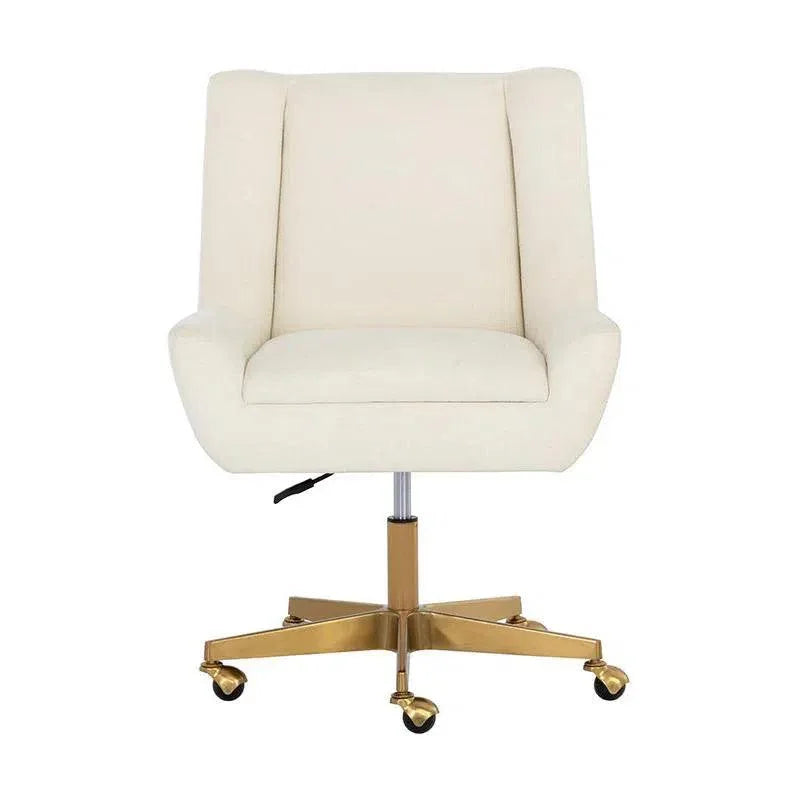 Mirian Office Chair Zenith Alabaster Gold Base-Office Chairs-SUNPAN-LOOMLAN