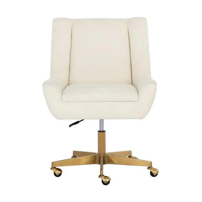 Mirian Office Chair Zenith Alabaster Gold Base-Office Chairs-SUNPAN-LOOMLAN