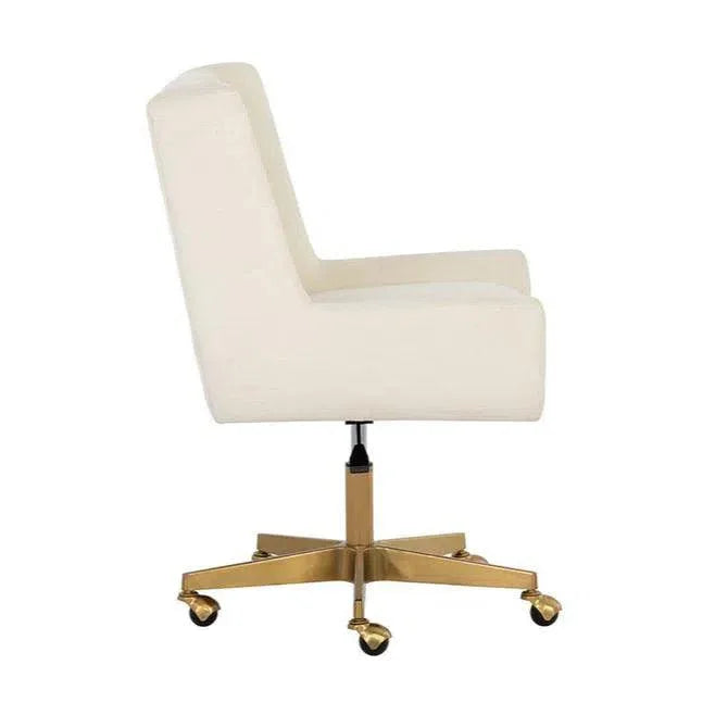 Mirian Office Chair Zenith Alabaster Gold Base-Office Chairs-SUNPAN-LOOMLAN