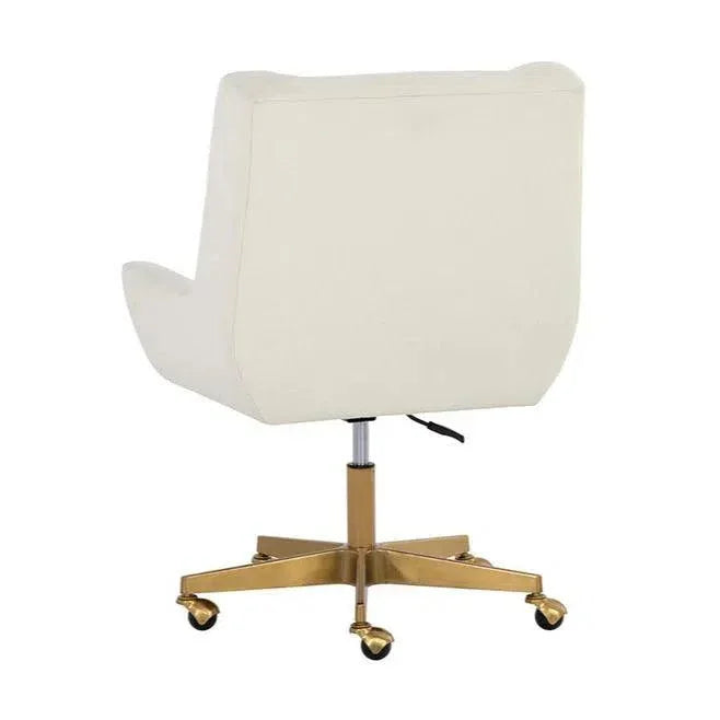 Mirian Office Chair Zenith Alabaster Gold Base-Office Chairs-SUNPAN-LOOMLAN