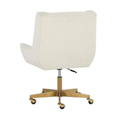 Mirian Office Chair Zenith Alabaster Gold Base-Office Chairs-SUNPAN-LOOMLAN