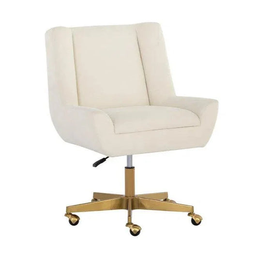 Mirian Office Chair Zenith Alabaster Gold Base-Office Chairs-SUNPAN-LOOMLAN