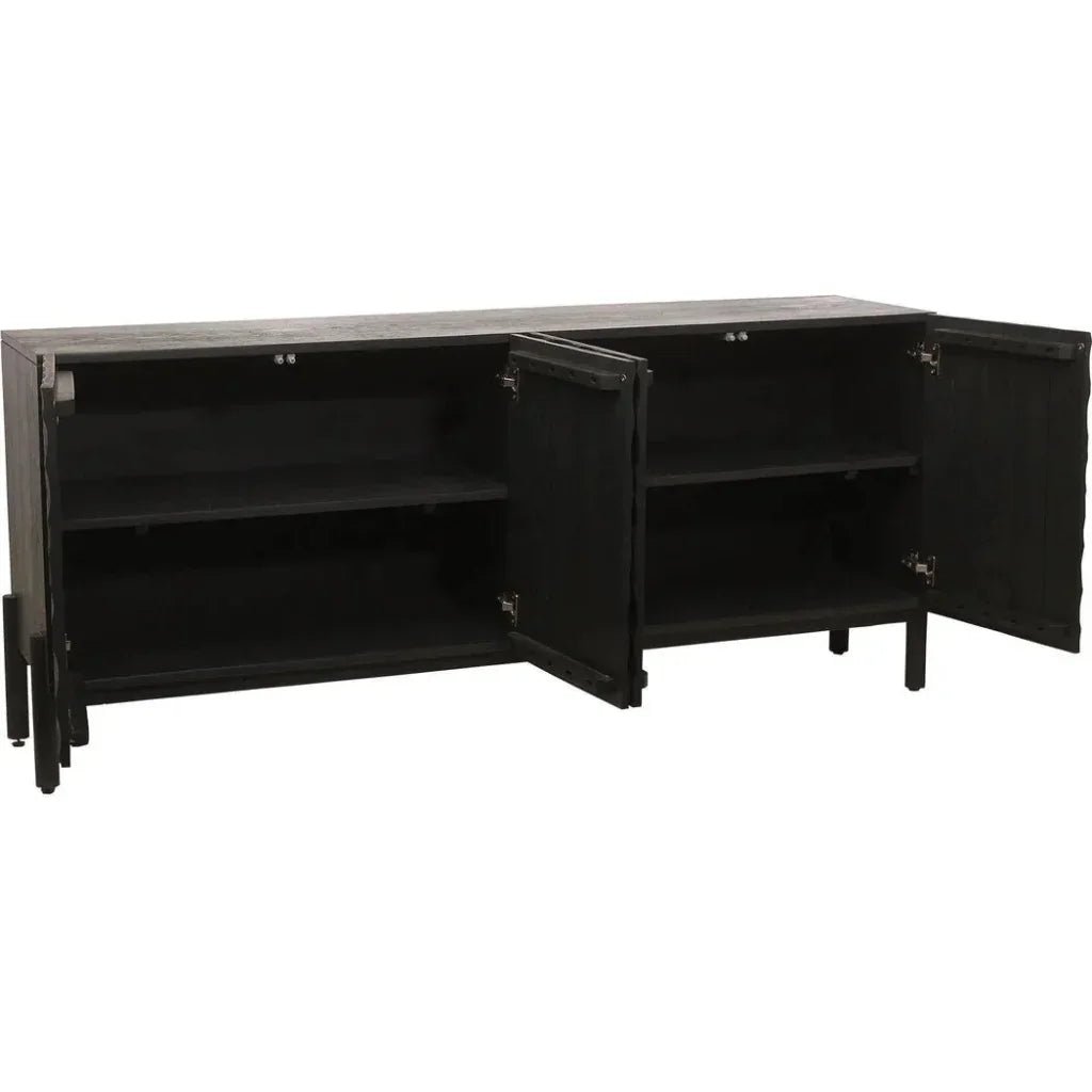 Misaki Solid Oak Black Sideboard - LOOMLAN - Moe's Home - Sideboards