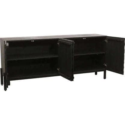 Misaki Solid Oak Black Sideboard - LOOMLAN - Moe's Home - Sideboards