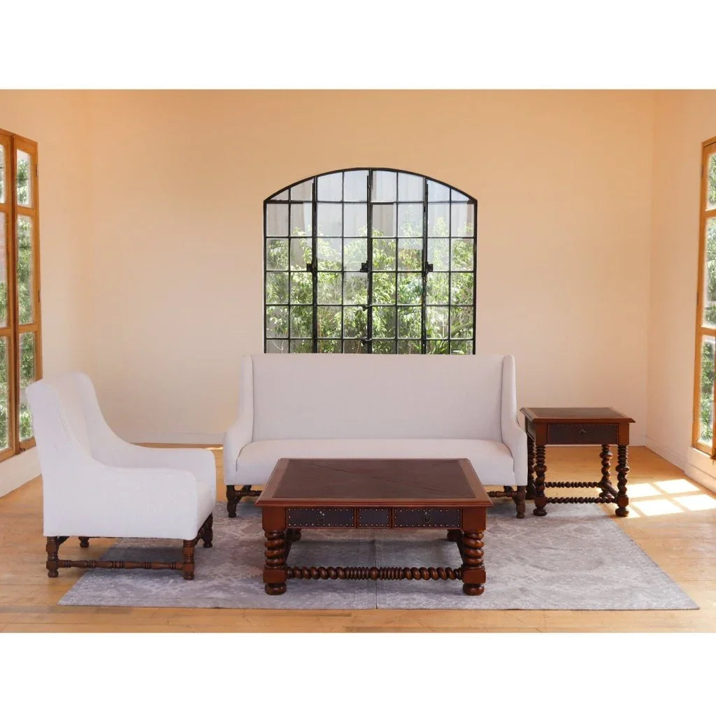 Mission White Performance Fabric Sofa - LOOMLAN - Peninsula Home - Sofas & Loveseats