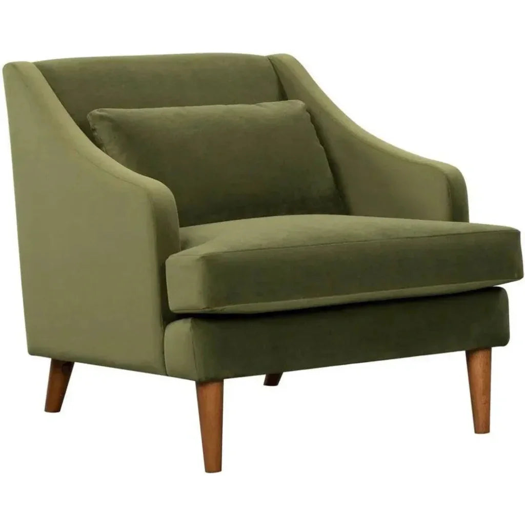 Missy Club Chair - Green Velvet - LOOMLAN - LH Imports - Club Chairs
