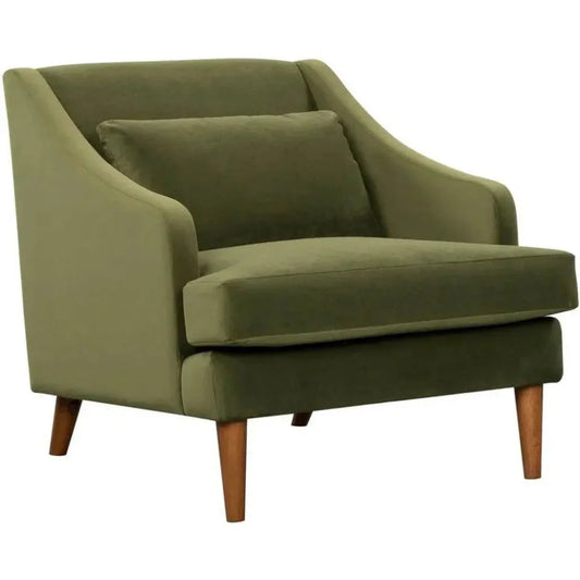 Missy Club Chair - Green Velvet - LOOMLAN - LH Imports - Club Chairs