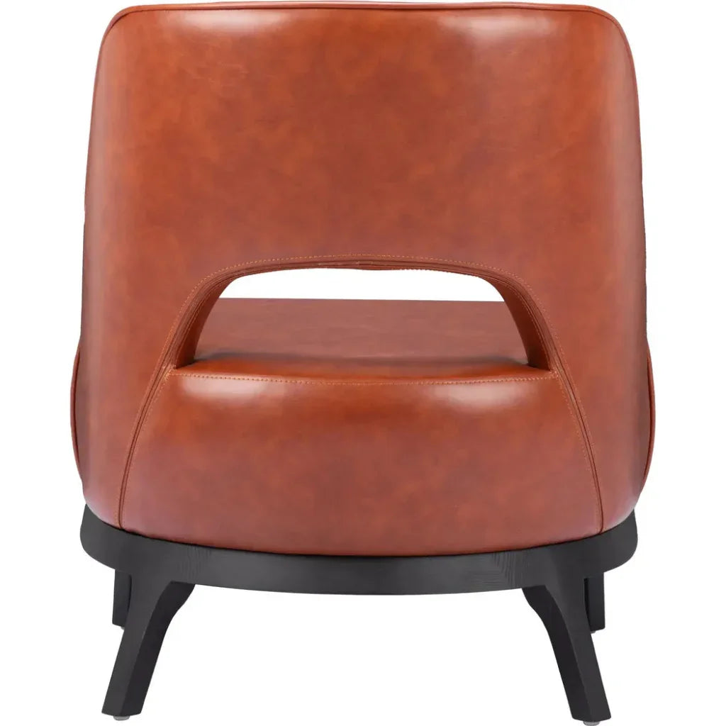 Mistley Steel & Wood Brown Accent Chair - LOOMLAN - Zuo Modern - Accent Chairs