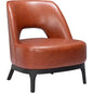 Mistley Steel & Wood Brown Accent Chair - LOOMLAN - Zuo Modern - Accent Chairs